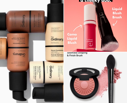 My minimalist makeup list cover photo collage