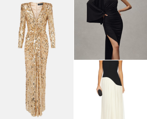 After-Dark Glam: Dresses That Dazzle cover photo collage