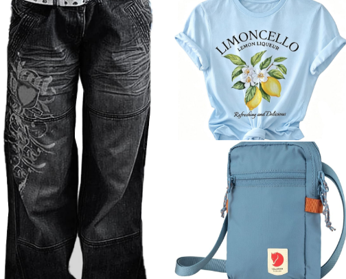 Graphic T-Shirt and Jeans Outfit for Women | Casual Streetwear cover photo collage