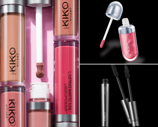 Cosmetics - Lipstick, Mascara, Gloss cover photo collage