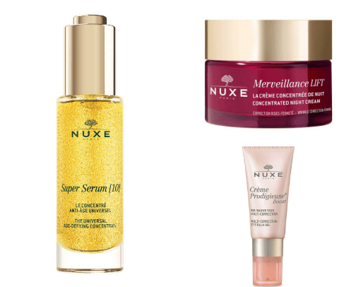 Skincare products cover photo collage