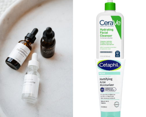 Skincare Essentials for glowing and healthy skin cover photo collage