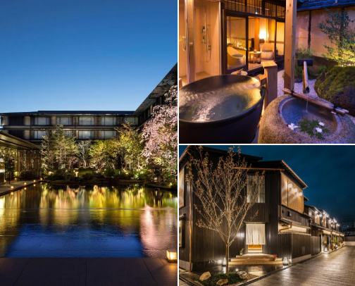 Kyoto's Best Ryokans (Japanese-style Inns) cover photo collage
