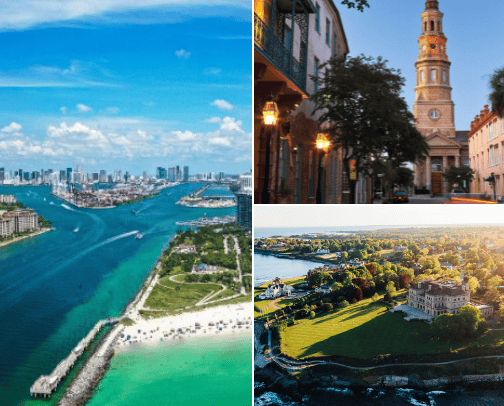 Spring Break Destinations cover photo collage