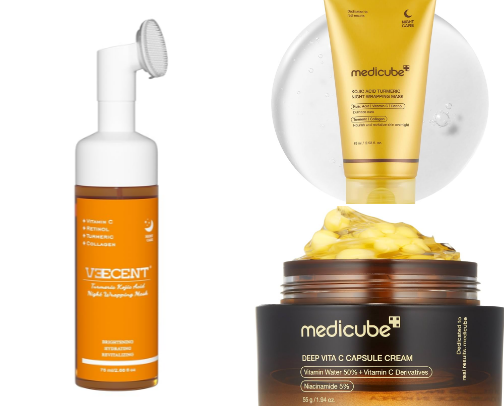 Skincare products cover photo collage