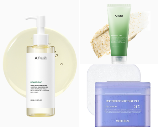 Korean skincare for dry + acne prone skin cover photo collage