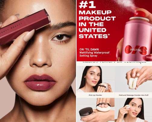 Make-up bag must haves cover photo collage