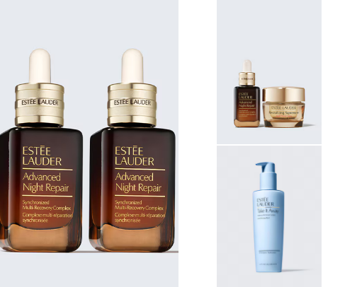 Skin care/ESTTE LAUDER cover photo collage