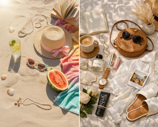Salt in the Air, Sunshine Everywhere : Everything in My Summer Bag cover photo collage