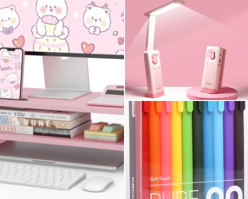 College & Dorm Study Setup Staples cover photo collage