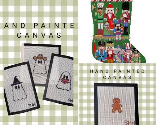 Needlepoint Canvases I've Got My Eyes On! cover photo collage