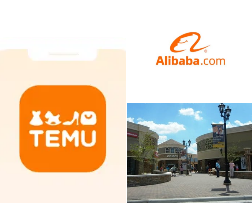 Online shopping cover photo collage