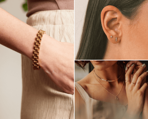 Jewelry accessories cover photo collage