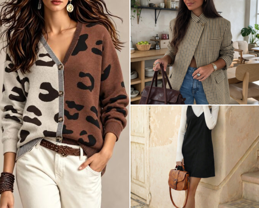 Autumn fashion for mums cover photo collage