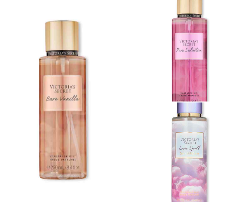 Top 5 Victoria's Secret body mists cover photo collage