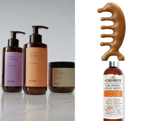 Hair care products cover photo collage