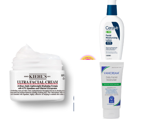 Top Facial Moisturizers to pair with retinol cover photo collage