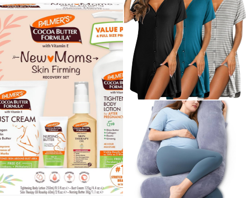 Realistic Pregnancy and Postpartum Essentials cover photo collage