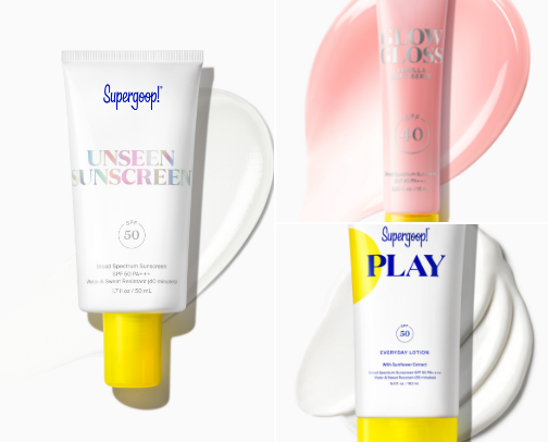 SuperGoop products! Make you long younger and brighther✨ cover photo collage