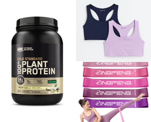 weight loss,gym clothes & supplements 🏋🏻‍♀️ cover photo collage