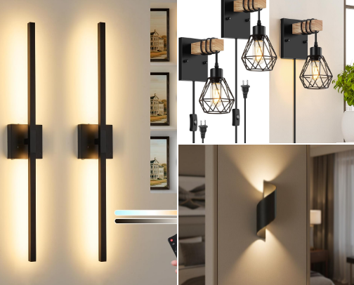 Wall lights cover photo collage