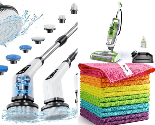 Everything you need for cleaning cover photo collage