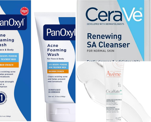 My affordable skin cycling routine that is finally healing my hormonal acne! ✨🥹 cover photo collage