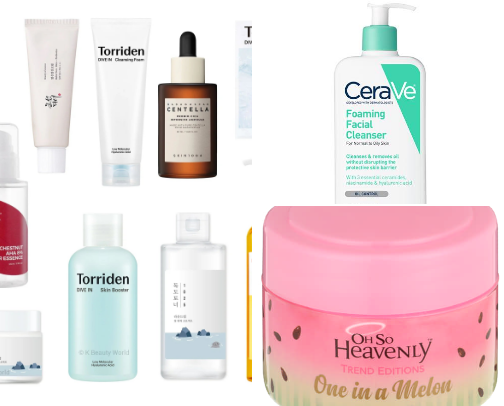 Skincare for oily skin girlies cover photo collage