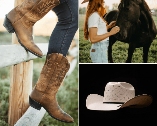 Cowgirl essentials - affordable cover photo collage
