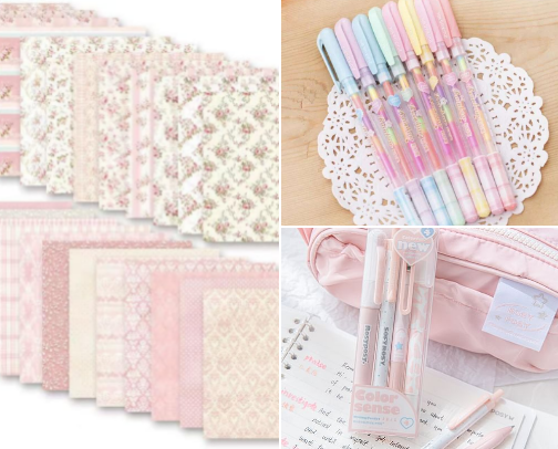 stationery items cover photo collage