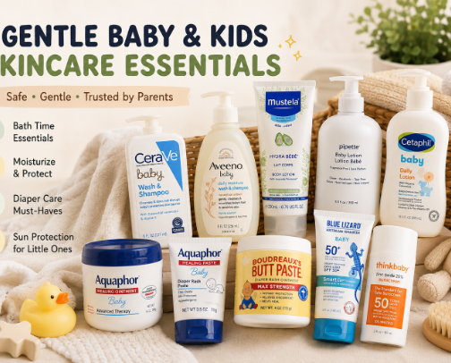 Gentle Baby & Kids Skincare Essentials I Recommend 👶✨ cover photo collage