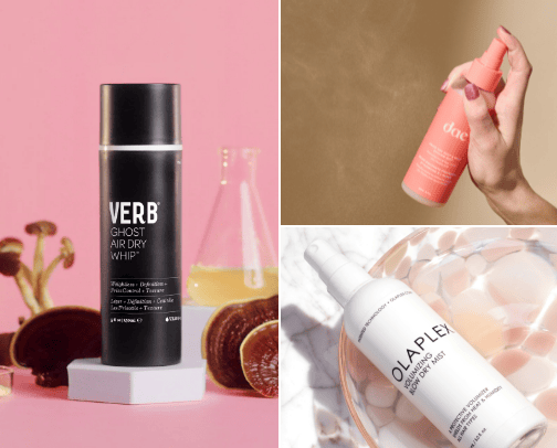 hair styling products cover photo collage