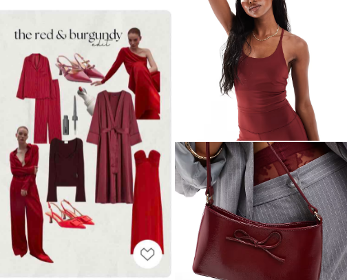 THE RED & BURGUNDY❤️ cover photo collage