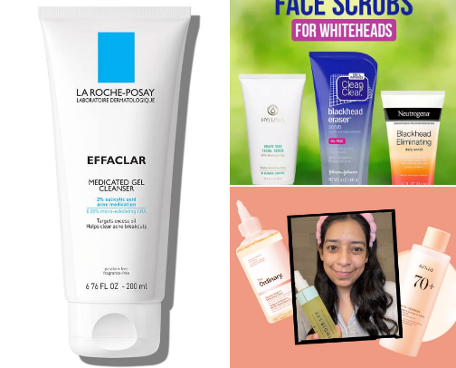 Skin care products cover photo collage