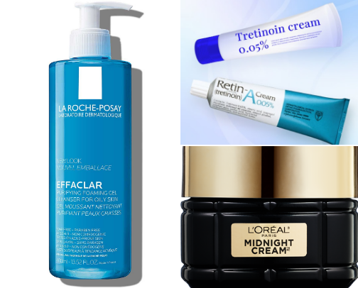 Some of my favorite skincare products for women over 40. cover photo collage