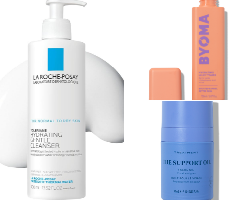 The Ultimate Skincare Routine for Dry, Mature Skin cover photo collage