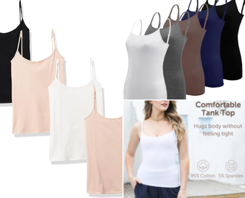 Everyday Women's V-Neck Camisole Multipacks cover photo collage