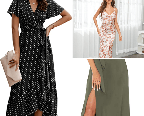 Wedding guest dresses cover photo collage