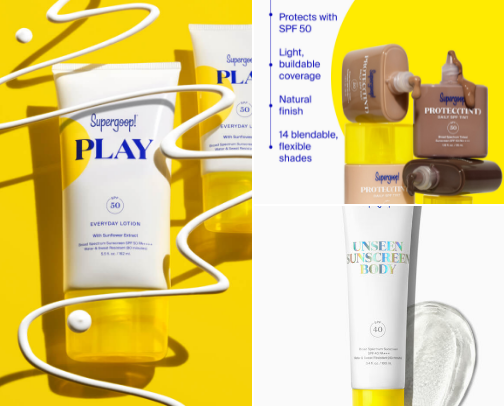 Favorite Supergoop Products 🧴 ☀️ cover photo collage