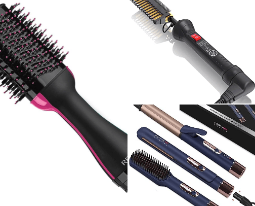 Hair essentials and products cover photo collage