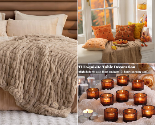 Cozy Fall Home Decor Finds on Amazon | Warm & Modern Autumn Decor cover photo collage