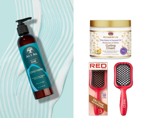 Affordable Curly Hair Care cover photo collage