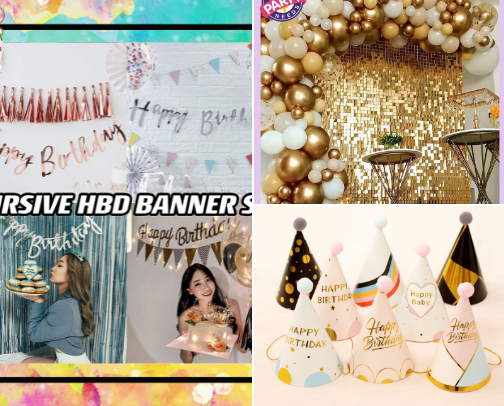 BIRTHDAY DECORATIONS AND THEMES SET cover photo collage
