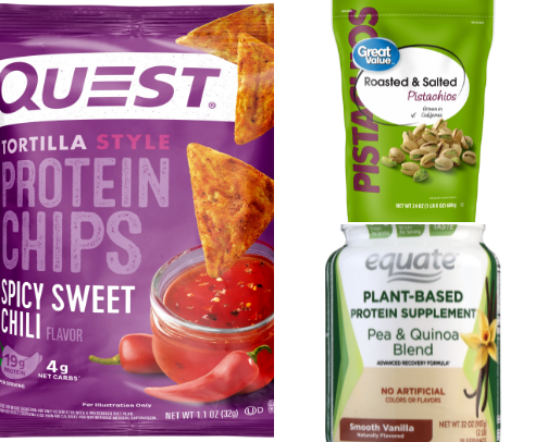 Favorite protein food at Walmrt cover photo collage