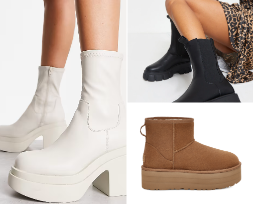 Winter boots offer style and warmth.🤍 cover photo collage