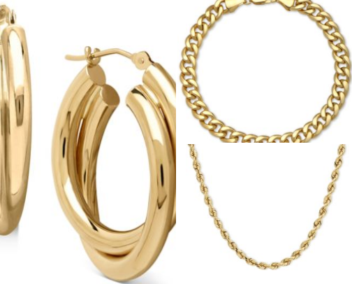 My Favorite Gold Pieces from Macys and Kay Jewelers cover photo collage