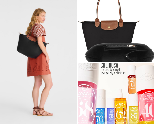 My model bag essentials cover photo collage