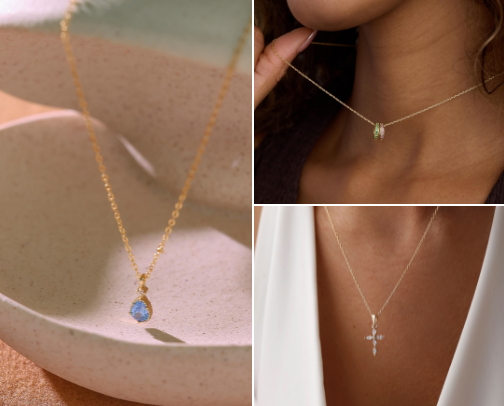 Necklaces cover photo collage