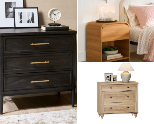 Affordable nightstands for the modern bedroom cover photo collage