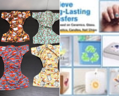 Cloth diapers cover photo collage